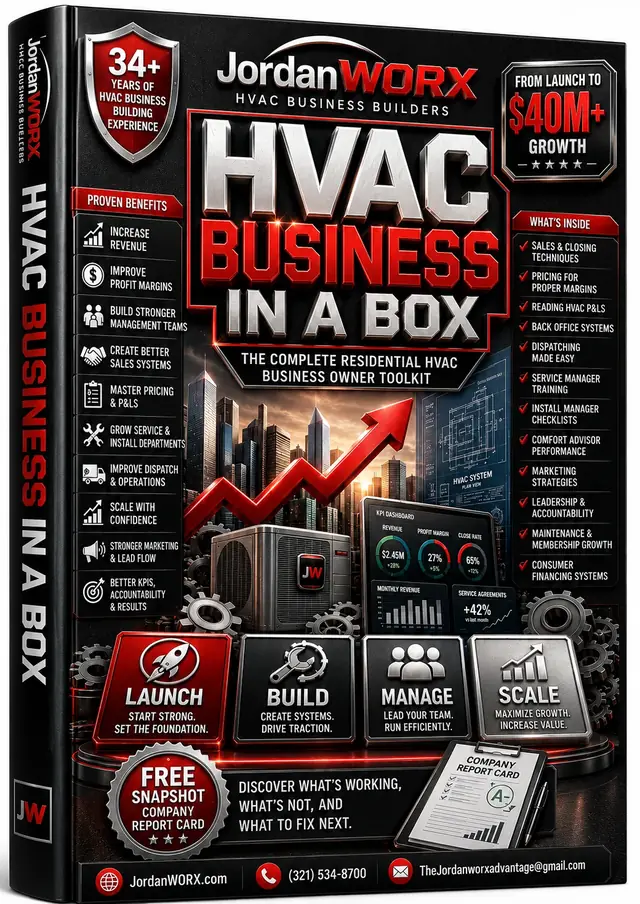 HVAC Business in a Box by JordanWORX — The Complete Residential HVAC Business Owner Toolkit